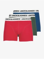 Jack & Jones Set of three men's boxers in blue, green and red Jack & J - Men