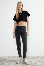 Trendyol Black High Waist Slim Mom Jeans