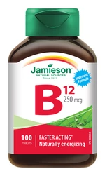 Jamieson Vitamín B12 metylkobalamín 250 mcg 100 tablet