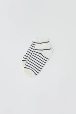 Dagi Ecru Girls' Stripe Socks-ek