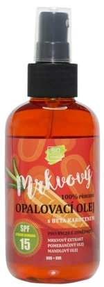 VIVACO Bio Přírodní opalovací mrkvový olej SPF15, 150 ml