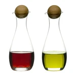 Zestaw 2 butelek na ocet i olej Sagaform Oval, 300 ml