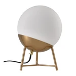 Biała lampa stołowa LED ze ściemniaczem z szklanym kloszem (wys. 32 cm) Chelsea – House Nordic