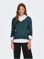 Dark green striped sweater JDY Elanora - Women's