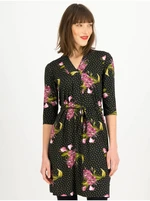 Green-black patterned dress with three-quarter sleeves Blutsgeschwister Me and my - Women Green-black patterned dress with three-quarter sleeves Blutsgeschwister Me and my - Women