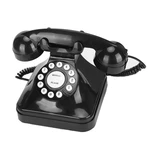 Black Household Vintage Decorate Multifunction Home Bedroom Landline Phone Office Wired Old-Fashioned Fixed Telephone