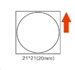 Niimbot štítky R 21x21mm 300ks RoundB pro B21