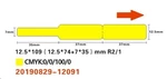 Niimbot štítky na kabely RXL 12,5x109mm 65ks Yellow pro D11 a D110