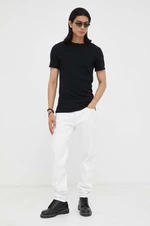 Bavlnené tričko American Vintage T-SHIRT MC COL ROND čierna farba, melanžové, MBYSA18B