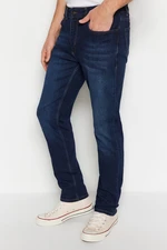 Trendyol Limited Edition Light Navy Blue Men's Premium Regular Fit Flexible Fabric Jeans. Trendyol Limited Edition Light Navy Blue Men's Premium Regular Fit Flexible Fabric Jeans.