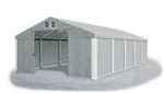 Skladový stan 5x10x2,5m střecha PVC 560g/m2 boky PVC 500g/m2 konstrukce ZIMA PLUS Šedá Šedá Bílá,Skladový stan 5x10x2,5m střecha PVC 560g/m2 boky PVC 