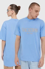 Bavlnené tričko On Vacation s nášivkou