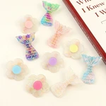 New Cute Acrylic Mermaid Tail Princess Hairpins Children Girls Flower Hair Clips Pins Barrettes Hairclip Hairgrip Headdress