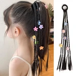 New Girls Colorful Wigs Ponytail Headbands Rubber Bands Beauty Hair Bands Headwear Kids Hair Accessories Head Band Hair Ornament