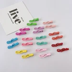 5pcs Korean Candy Color Hair Pin Hollowed Out Star Bow Hair Clips for Baby Girls Headwear Girls Kids Hair Accessories 3.2cm