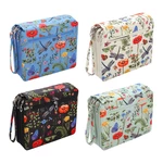 Watercolor Bag 120 Slot with Zipper Closure 3 Layer Fabric Portable Colored Pencil Case for Office Travel School Adults Student