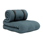 Rozkładany fotel z niebieskim obiciem Karup Design Buckle Up Petrol Blue