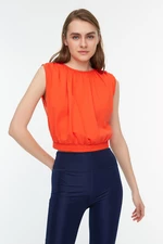 Trendyol Orange Crop Sports Blouse