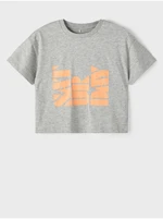 Grey patterned t-shirt name it Balone - Girls