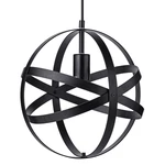 KINGSO Vintage Industrial Pendant Ceiling Light Fitting, Metal Globe Chandelier Pendant Light Shades Suspended Hanging L