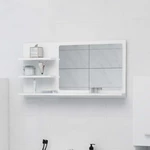 Bathroom Mirror White 35.4"x4.1"x17.7" Chipboard