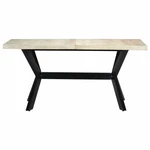 Dining Table White 63"x31.5"x29.5" Solid Mango Wood