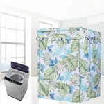 Waterproof Washing Machine Cover Home Polyester Roller Laundry Silver Coating Dustproof Case Cover