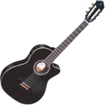 Ortega RCE145 4/4 Čierna Klasická gitara s elektronikou