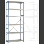 Manuflex RP1324.7016 základný modul regálu oddelenia 200 kg (š x v x h) 970 x 2500 x 600 mm ocel práškovo lakované antra