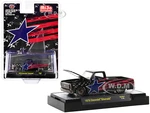 1979 Chevrolet Silverado Pickup Truck Black with Stars and Stripes Graphics Limited Edition to 6000 pieces Worldwide 1/64 Diecast Model Car by M2 Mac