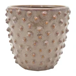 Sivo-ružový keramický kvetináč PT LIVING Spotted, ø 14 cm