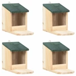 [EU Direct] vidaXL 47231 Outdoor Squirrel Houses 4 pcs Firwood Pet Supplies Dog House Pet Home Cat Bedpen Fence Playpen