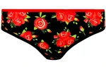 Women's panties Frogies Black Red Rose