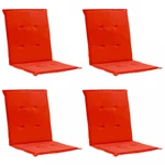 Voděodolné podušky na zahradní židle 4 ks Dekorhome Červená,Voděodolné podušky na zahradní židle 4 ks Dekorhome Červená