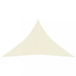 Stínící plachta trojúhelníková HDPE 3 x 3 x 3 m Dekorhome Krémová,Stínící plachta trojúhelníková HDPE 3 x 3 x 3 m Dekorhome Krémová