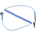 TRU COMPONENTS SpKL-4-244-SK ESD uzemňovací kábel   2.44 m tlačidlo 4 mm, krokosvorka
