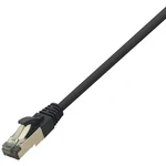 LogiLink CQ8043S RJ45 sieťové káble, prepojovacie káble CAT 8.1 S/FTP 1.50 m čierna bez halogénov 1 ks