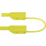 Stäubli SLK410-E/N bezpečnostné meracie káble [lamelový zástrčka 4 mm - lamelový zástrčka 4 mm] 25.00 cm žltá 1 ks