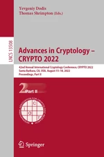 Advances in Cryptology â CRYPTO 2022