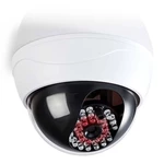 Maketa zabezpečovacie kamery Nedis s infračervenou LED, dome, IP44, venkovní i vnitřní (DUMCD20WT) atrapa IP kamery • LED dióda • IP44