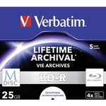 M-DISC Blu-ray XL Rohling 25 GB Verbatim Jewelcase, 43823, s potiskem, 5 ks