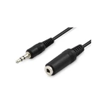 Kábel AQ Prodl. audio 3,5 mm/ 3,5 mm, M/M, 5 m (xaqca41050) čierna farba predlžovací audio kábel • konektor Jack samec na jednej strane a Jack samica 