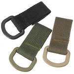 Military Tactical Carabiner Nylon Strap Buckle Hook Belt Hanging Keychain D-shaped Ring Molle System