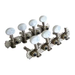8 String Guitar Machine Heads Mandolin Tuning Pegs Tuners Silver 4L4R Tuner Button Spacing 25mm 4 in one line