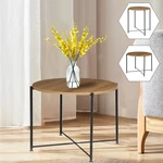 Creative Round Nordic Wood Coffee Table Bed Sofa Side Table Tea Fruit Snack Service Plate Tray Small Desk Living Room Fu