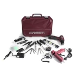 CREST Professional Red 12V Lithium Electric Power Drill Set with Plastic Toolbox
