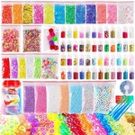 82PCS Slime Making DIY Kit Colorful Foam Ball Beads Sequins Gifts Kids Toys Improve Practical＆Thinking Ability
