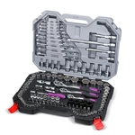 Minleaf ML-TS1 120Pcs CR-V Multifunction Auto Repair Tool Box Set Torque Ratchet Wrench Combo Tools Kit Car Repairing To