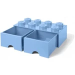 LEGO Úložný box 8 se šuplíky světle modrá