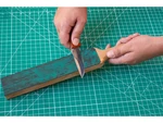 Obtahovací řemen BeaverCraft LS6 - Dual-sided leather strop for sharpening knives tools